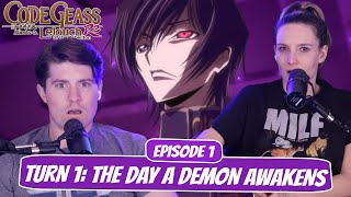 WHAT IS GOING ON  Code Geass R2 Newlyweds Reaction  Ep 2x1 “Turn 1 The Day A Demon Awakens” [upl. by Kurtzman]