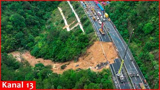 Death toll up to 48 after road collapse in south Chinas Guangdong [upl. by Anirbus]