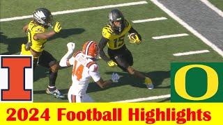 20 Illinois vs 1 Oregon Football Game Highlights 10 26 2024 [upl. by Amoritta670]