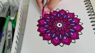 Como hacer Mandalas a color Paso a Paso  how to draw Color Mandala Step by Step  Shantal art [upl. by Laura]