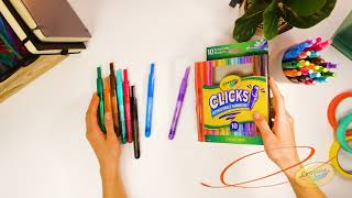 Crayola Clicks Retractable Markers  Crayola Product Demo [upl. by Dur]