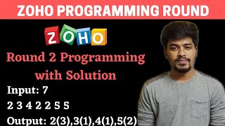 Zoho Important Round 2 Programming with Solution  Zoho Preparation  BiNaRiEs [upl. by Ear]