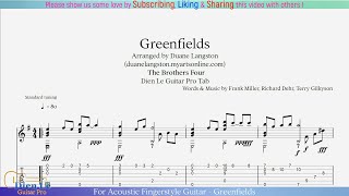 For Acoustic Fingerstyle Guitar with TABs  Greenfields [upl. by Rehpotsyrhc]