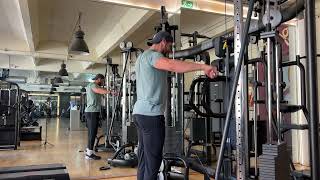 Standing Cable Cross Lateral Raises [upl. by Eanaj]