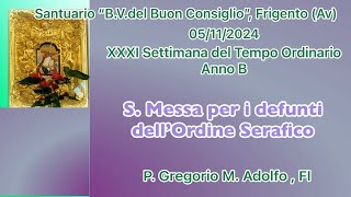 Santuario quotB V del Buon Consiglioquot 05112024 S Messa di P Gregorio M Adolfo FI [upl. by Ethbinium]