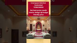 Innerspace Interiors Hyderabad Get best pooja mandir interior designs  budget friendly price [upl. by Spence230]