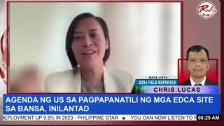 AGENDA NG US SA PAGPAPANATILI NG MGA EDCA SITE SA BANSA INILANTAD [upl. by Zoha]