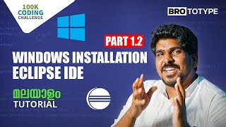 Windows Installation  Eclipse IDE  C Programming Malayalam Tutorial [upl. by Emirak]