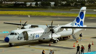 TRIP REPORT  CANARYFLY  ATR72500  Tenerife North  Gran Canaria  Superprecio [upl. by Idrahs]