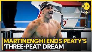 Paris Olympics 2024  Swimming Martinenghi ends Peaty’s ‘threepeat’ dream  WION Sports [upl. by Yaj]