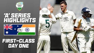 Australia A v India A  Firstclass match two  Day 1 [upl. by Tanah]