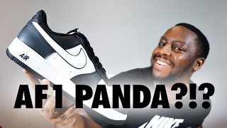 Air Force 1 Two Tone Black White Panda On Foot Sneaker Review QuickSchopes 445 Schopes DV0788 001 [upl. by Ludlow808]