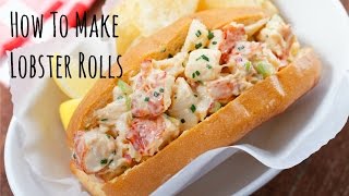 How To Make Lobster Rolls Recipe ロブスターロールの作り方 （レシピ） [upl. by Odraode351]