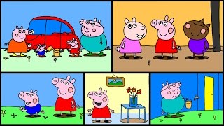 Peppa Pig Coloring Pages Part 6  Peppa Pig Coloring Book [upl. by Yrak]