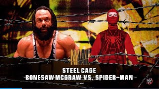 WWE 2K23  Bonesaw Mcgraw VS SpiderMan Steel Cage [upl. by Benita]