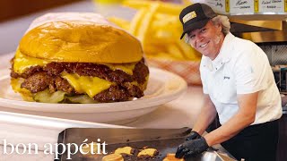 A Day Making NYCs Most Hyped Burgers at Hamburger America  On The Line  Bon Appétit [upl. by Groot687]