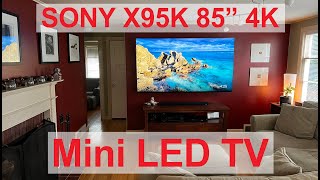 Sony X95K 85quot Mini LED 4K TV initial startup amp configuration [upl. by Hoem]