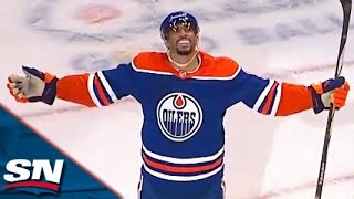 Evander Kanes Natural Hat Trick Wins It For The Oilers In Overtime [upl. by Onifled160]