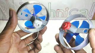 motor se fan kaise banaen  How to make a dc fan  Bk Technical [upl. by Asiram]