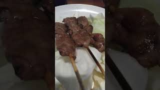 Japanese yakitori grilled chicken hearts [upl. by Sivatco]