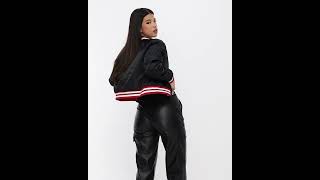 NIKE Jordan Varsity Bomber Jacket Shiny Black Women  Asos [upl. by Zaslow]