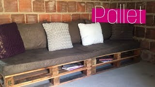 DIY  SOFÁ DE PALLET  PASSO A PASSO [upl. by Peppard]