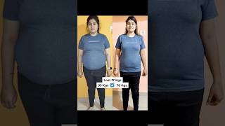 93 kgs  76 kgs Belly Fat loss at Home PCOD case [upl. by Eetnahs]