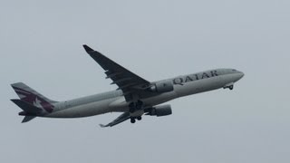 Qatar Airways A330300 TakeOff at Brussels Airport on Rwy 07R in Full HD [upl. by Amadeus]