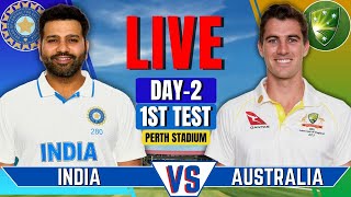 India vs Australia 1st Test Day 2  IND vs AUS Live Match  Live Cricket Match Today  IND vs AUS [upl. by Sidonius]