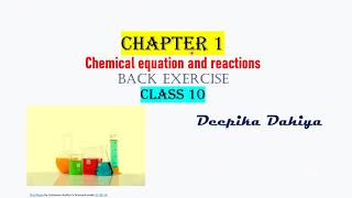 corrosion rancidity chapter 1 back exercise class 10 science [upl. by Anaibib250]