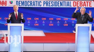 Biden and Sanderss first oneonone debate in 3 minutes [upl. by Turino]