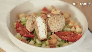 Salade de crottin de chèvre pané aux noix et tomates confites maison avec le Chef Philippe Etchebest [upl. by Gayner]