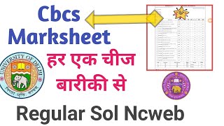 DU SOL Cbcs Marksheet  Explained in Detail by AMEENINFO [upl. by Eirb]