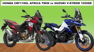 ➤ HONDA África TWIN 1100 vs SUZUKI VStrom 1050 DE ¿Cuál es Mejor africatwin1100 vstrom1050de [upl. by Hsekar]