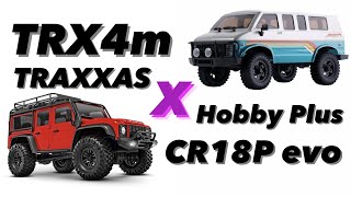 TRAXXAS TRX4m Defender vs Hobby Plus CR18Pevo Rock Van [upl. by Ariaek919]