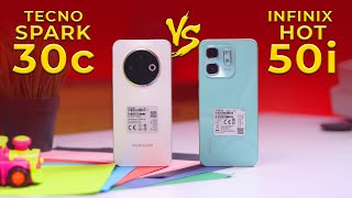 Tecno Spark 30c Vs Infinix Hot 50i Comparison ⚡️Speed Test amp Full Camera Test  HindiUrdu [upl. by Chesnut]