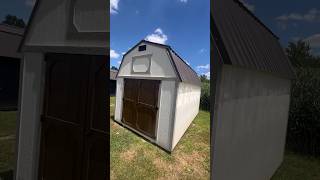 10x16 White Lofted Barn Portable building Shed Shak reels smallbusiness tour [upl. by Isied]