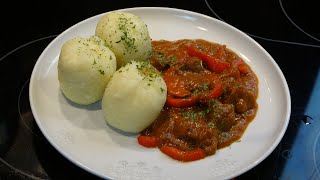 Klassisches Gulasch aus dem Monsieur Cuisine Connect mit Messerabdeckung Welle [upl. by Nidla15]