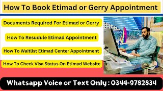 Online Etimad Appointment Booking  Etimad Center Appointment Process Etimad Visa Process [upl. by Enitsud]