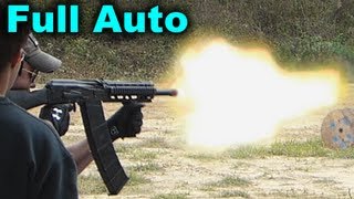 Saiga12 Full Auto Shotgun w Slow Motion [upl. by Boorer]