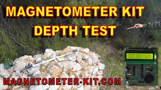 Magnetometer KIT depth test  DIY Fluxgate Magnetic Field Sensors Gradiometer  FGM 3 PRO [upl. by Yancey]