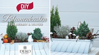 DIY Blumenkästen für Herbst amp Winter dekorieren How to Deko Kitchen [upl. by Aneerol]