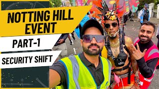 Notting Hill Carnival in London 2024  Security Shift in London  UK Travel Vlog 2  Part 1 [upl. by Ierna]