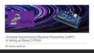 UART in Verilog on Basys3 FPGA using PuTTY [upl. by Bev137]