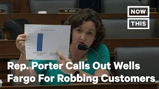 Rep Katie Porter vs Wells Fargo CEO Charles Scharf  NowThis [upl. by Sherrod]