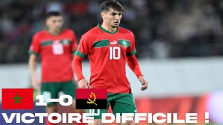 MAROC 10 ANGOLA VICTOIRE DIFFICILE DU MAROC 1ERE REUSSIES POUR BRAHIM DIAZ amp BEN SEGHIR [upl. by Kcirtapnhoj]