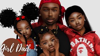 Sims 4 CAS  Girl Dad  CC Links amp Sim Download [upl. by Eleirbag]