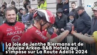 La joie de Jenthe Biermans et de léquipe ArkeaBampB Hotels qui simpose sur La Route Adélie 2024 [upl. by Mulry723]