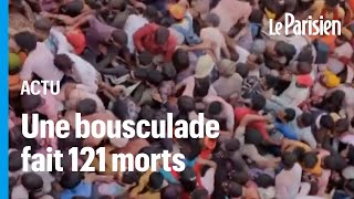 Inde  un rassemblement religieux vire au drame 121 personnes mortes écrasées [upl. by Adnov404]