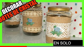 Cómo decorar botes de cristal para la cocina [upl. by Suilienroc]